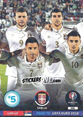 Sticker Line-Up 2 - Road to UEFA EURO 2016. Adrenalyn XL n. 206 - Panini