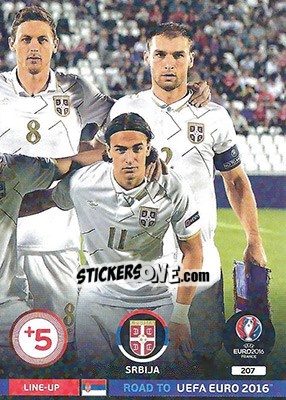 Sticker Line-Up 3 - Road to UEFA EURO 2016. Adrenalyn XL n. 207 - Panini