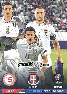 Sticker Line-Up 3 - Road to UEFA EURO 2016. Adrenalyn XL - Panini