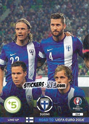 Sticker Line-Up 1 - Road to UEFA EURO 2016. Adrenalyn XL n. 214 - Panini