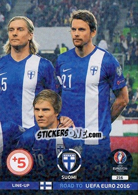 Sticker Line-Up 3 - Road to UEFA EURO 2016. Adrenalyn XL n. 216 - Panini