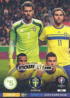 Sticker Line-Up 1 - Road to UEFA EURO 2016. Adrenalyn XL n. 223 - Panini