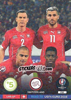 Sticker Line-Up 1 - Road to UEFA EURO 2016. Adrenalyn XL n. 232 - Panini