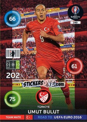 Sticker Umut Bulut - Road to UEFA EURO 2016. Adrenalyn XL n. 240 - Panini
