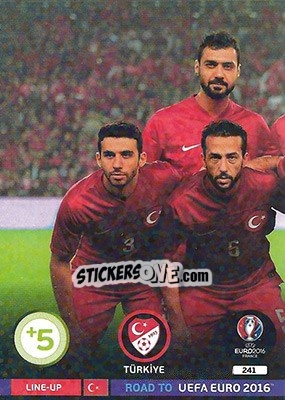 Sticker Line-Up 1 - Road to UEFA EURO 2016. Adrenalyn XL n. 241 - Panini