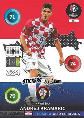 Sticker Andrej Kramaric - Road to UEFA EURO 2016. Adrenalyn XL - Panini