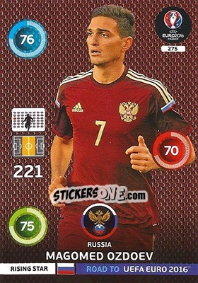 Sticker Magomed Ozdoev - Road to UEFA EURO 2016. Adrenalyn XL n. 275 - Panini