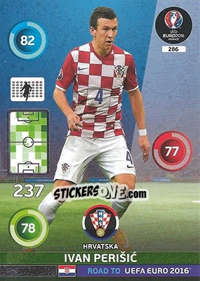 Sticker Ivan Perišic - Road to UEFA EURO 2016. Adrenalyn XL n. 286 - Panini