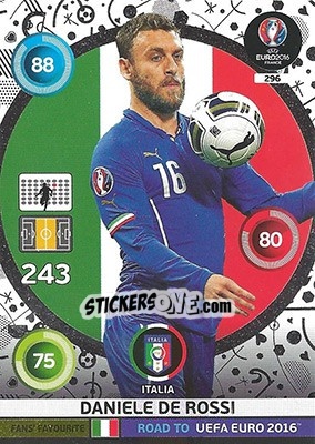 Cromo Daniele De Rossi - Road to UEFA EURO 2016. Adrenalyn XL - Panini