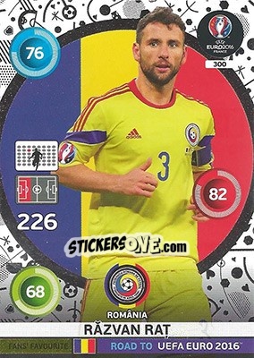 Sticker Răzvan Raț - Road to UEFA EURO 2016. Adrenalyn XL n. 300 - Panini