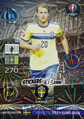 Sticker Ola Toivonen - Road to UEFA EURO 2016. Adrenalyn XL n. LE-OT - Panini