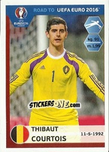 Sticker Thibaut Courtois - Road to UEFA Euro 2016 n. 1 - Panini