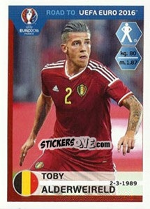 Sticker Toby Alderweireld - Road to UEFA Euro 2016 n. 5 - Panini