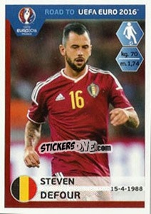 Sticker Steven Defour - Road to UEFA Euro 2016 n. 7 - Panini