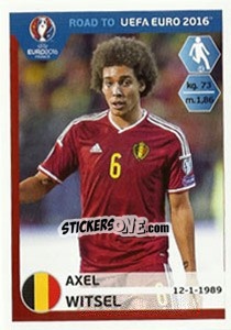 Sticker Axel Witsel - Road to UEFA Euro 2016 n. 9 - Panini