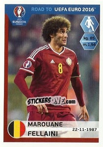 Sticker Marouane Fellaini - Road to UEFA Euro 2016 n. 10 - Panini