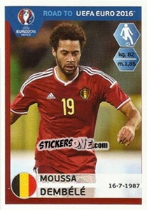 Sticker Mousa Dembélé - Road to UEFA Euro 2016 n. 13 - Panini