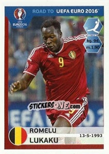 Sticker Romelu Lukaku - Road to UEFA Euro 2016 n. 16 - Panini