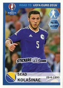 Sticker Sead Kolasinac - Road to UEFA Euro 2016 n. 21 - Panini
