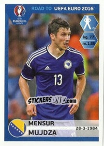 Sticker Mensur Mujdza - Road to UEFA Euro 2016 n. 22 - Panini