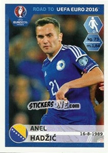 Figurina Anel Hadzic - Road to UEFA Euro 2016 - Panini