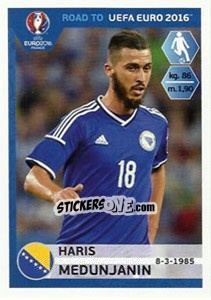Sticker Haris Medunjanin - Road to UEFA Euro 2016 n. 26 - Panini