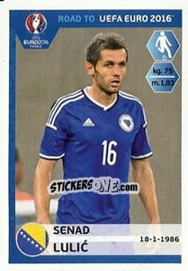 Sticker Senad Lulic - Road to UEFA Euro 2016 n. 27 - Panini