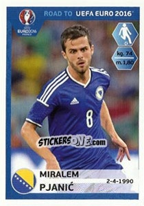 Sticker Miralem Pjanic - Road to UEFA Euro 2016 n. 28 - Panini