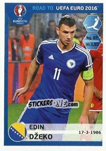 Sticker Edin Dzeko - Road to UEFA Euro 2016 - Panini