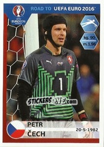 Sticker Petr Cech - Road to UEFA Euro 2016 n. 33 - Panini