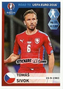 Sticker Tomáš Sivok - Road to UEFA Euro 2016 n. 36 - Panini