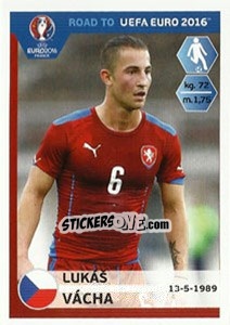 Sticker Lukas Vacha - Road to UEFA Euro 2016 - Panini