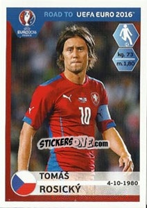 Sticker Tomas Rosicky - Road to UEFA Euro 2016 n. 43 - Panini