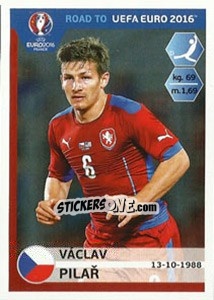 Sticker Vaclav Pilar - Road to UEFA Euro 2016 n. 45 - Panini
