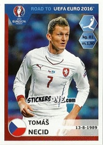 Sticker Tomas Necid - Road to UEFA Euro 2016 - Panini