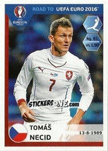 Sticker Tomas Necid - Road to UEFA Euro 2016 n. 48 - Panini