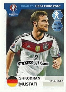 Sticker Shkodran Mustafi - Road to UEFA Euro 2016 n. 54 - Panini