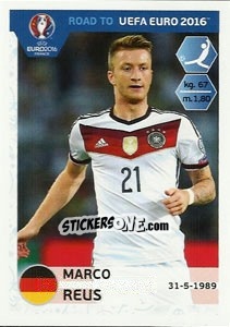 Sticker Marco Reus - Road to UEFA Euro 2016 n. 63 - Panini