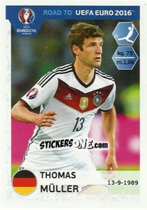 Sticker Thomas Muller - Road to UEFA Euro 2016 n. 64 - Panini
