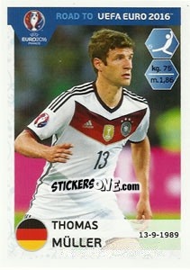 Figurina Thomas Muller - Road to UEFA Euro 2016 - Panini