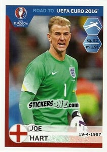 Sticker Joe Hart - Road to UEFA Euro 2016 n. 65 - Panini