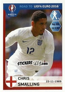 Sticker Chris Smalling - Road to UEFA Euro 2016 n. 68 - Panini