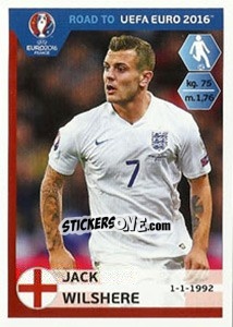 Sticker Jack Wilshere - Road to UEFA Euro 2016 n. 72 - Panini