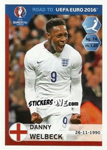 Sticker Danny Welbeck - Road to UEFA Euro 2016 - Panini