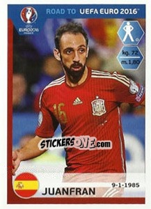 Figurina Juanfran - Road to UEFA Euro 2016 - Panini