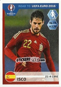 Cromo Isco - Road to UEFA Euro 2016 - Panini