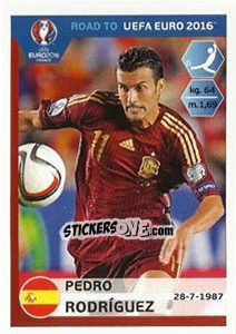 Cromo Pedro Rodríguez - Road to UEFA Euro 2016 - Panini