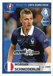 Sticker Morgan Schneiderlin - Road to UEFA Euro 2016 n. 105 - Panini