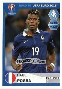 Sticker Paul Pogba - Road to UEFA Euro 2016 n. 106 - Panini