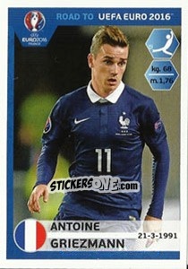Sticker Antoine Griezmann - Road to UEFA Euro 2016 n. 108 - Panini